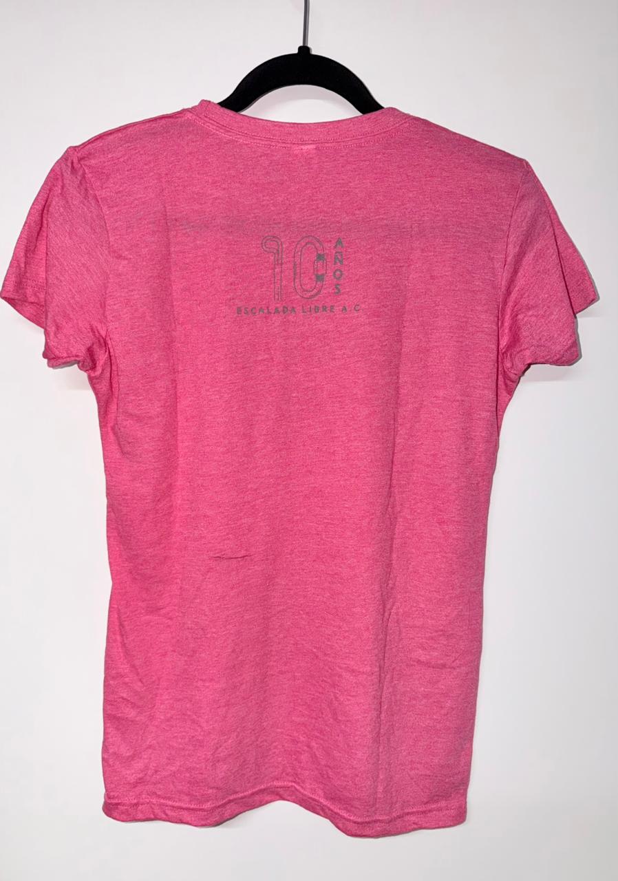 Playera Dama 10mo. aniversario Rosa imagen 2